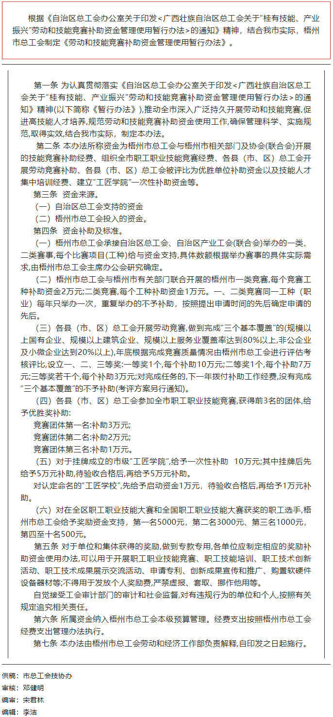 市總工會出臺《勞動和技能競賽補(bǔ)助資金管理使用暫行辦法》.png