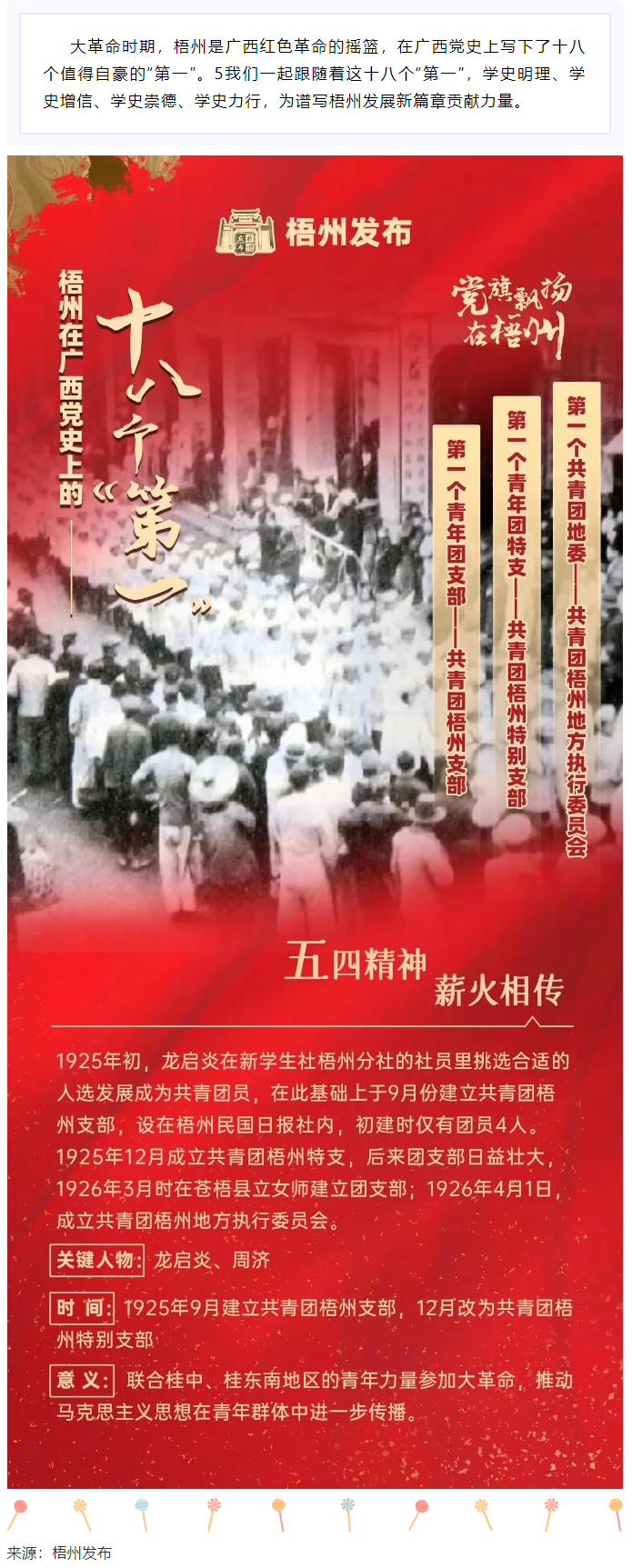 【職工學黨史】梧州的18個&ldquo;第一&rdquo;之⑾丨廣西第一個共青團地委、第一個青年團特支、第一個青年團支部.png