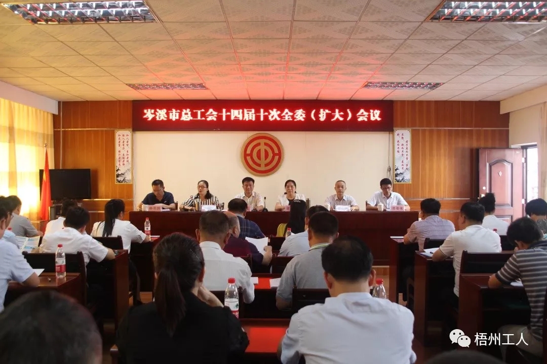  岑溪市總工會召開十四屆十次  全委（擴大）會議
